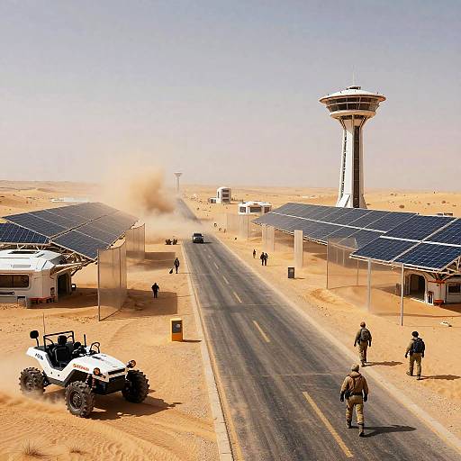 Futuristic Desert Outpost Street View