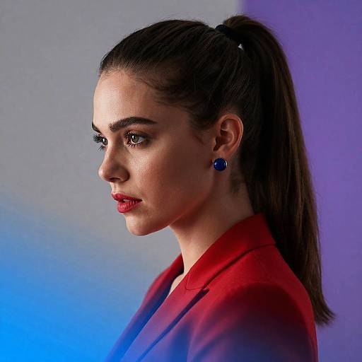 Intense Portrait of a Stylish Woman