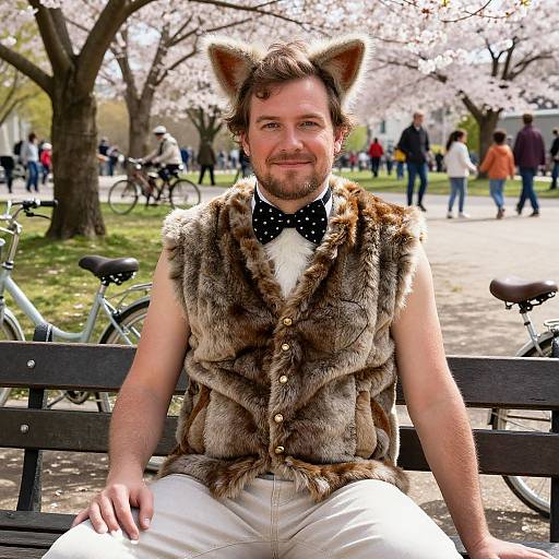 Vintage 1980s Kitty Costume in Park