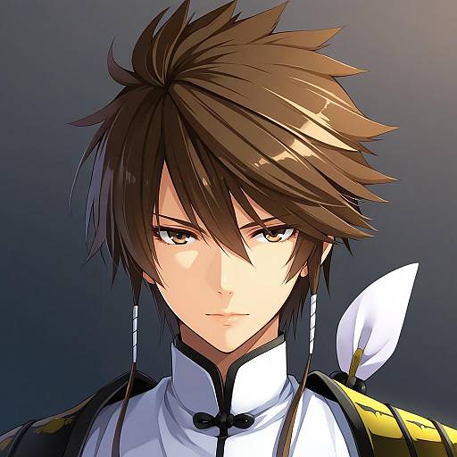 Illustration of Mouri motonari (sengoku basara), sengoku basara in the style of Kamukamu (ars)