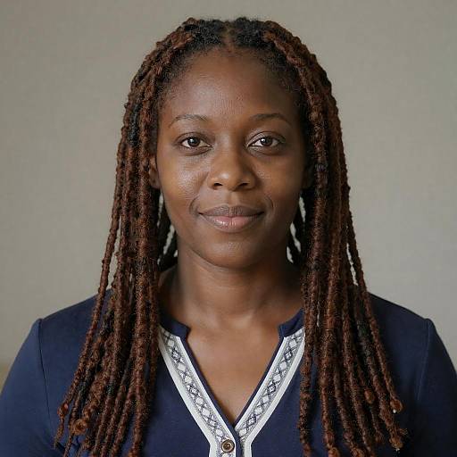 Portrait of Black Woman with Dreadlocks