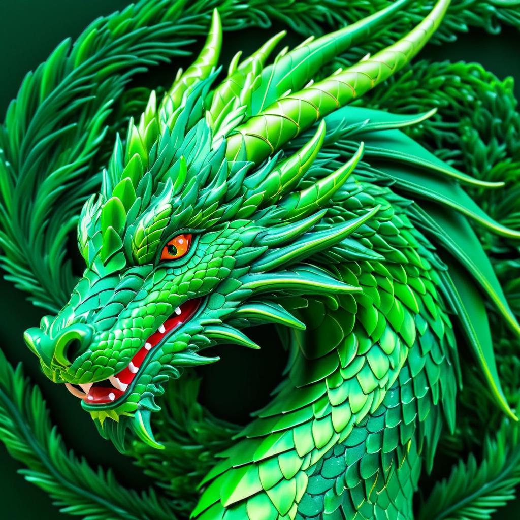 Vibrant Portrait of a Mystical Dragon