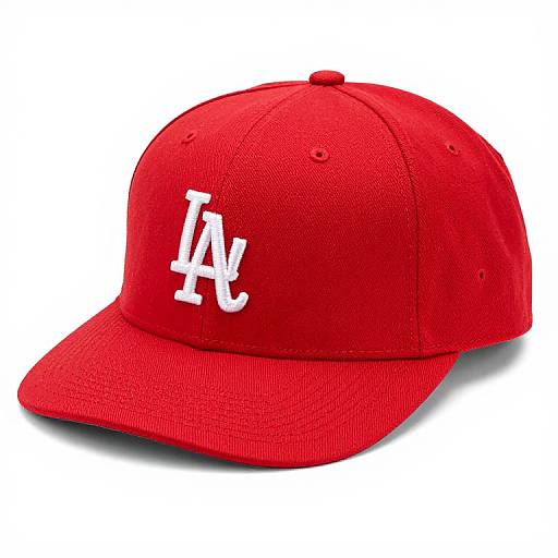 Red Baseball Cap on White Background