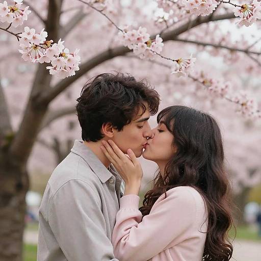 Latina Kiss Under Cherry Blossoms