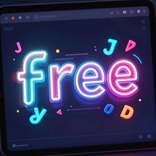 Futuristic Neon Word Art Generator