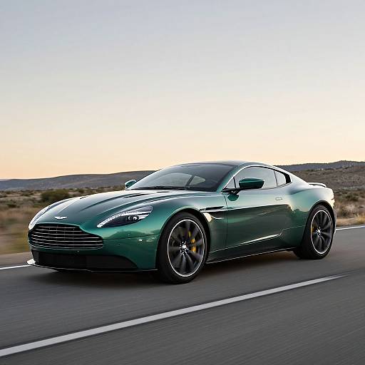 Green Aston Martin Vanquish Zagato Coupe