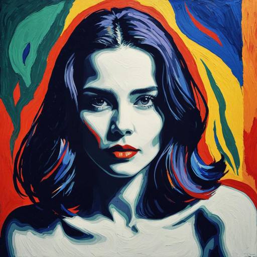 Fauvist Style Portrait of a Woman