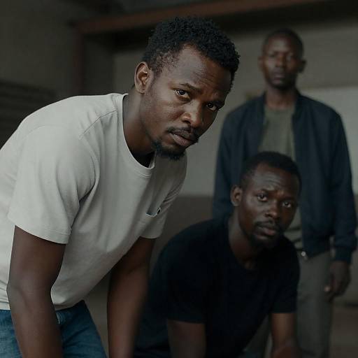 Portrait of Three Black Men in Industry