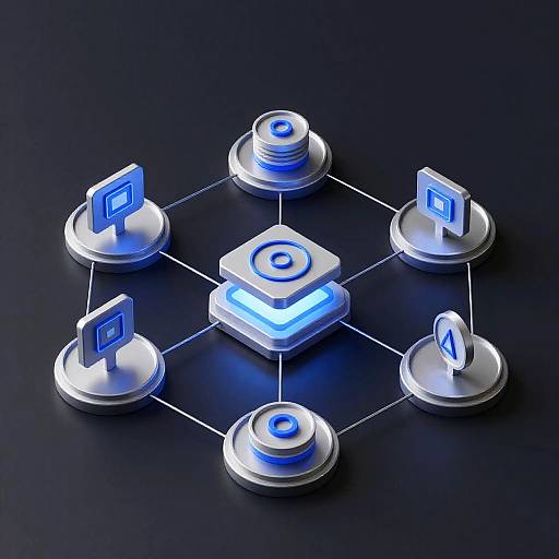 Futuristic Network Effect Visualization