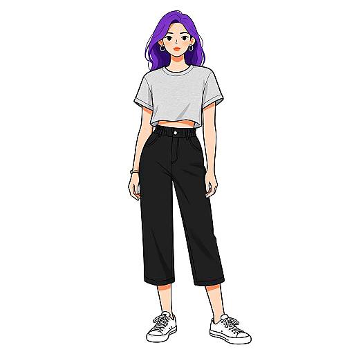 Minimalistic Streetwear Woman Portrait