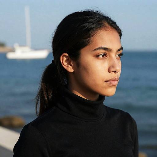 Profile Portrait of a Thoughtful Woman