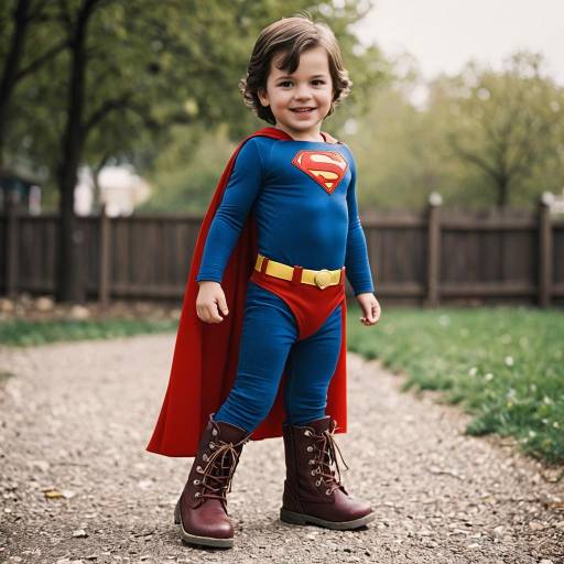 Toddler Superman: A Realistic Hero Portrait