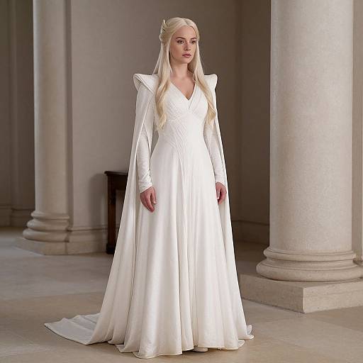 Lady Galadriel in White Dress