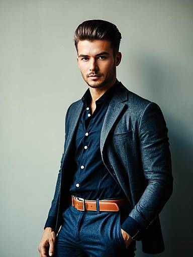 Modern Fashionable Man Portrait