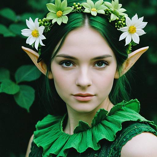 Close-Up Fairy Elf Costume Woman