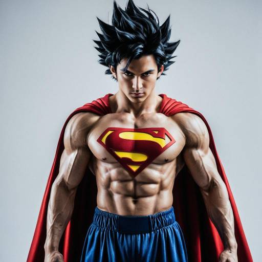 Goku Meets Superman: A Heroic Standoff