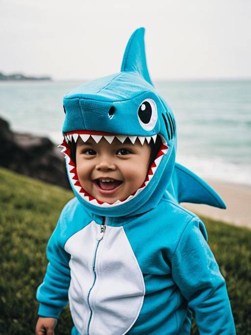 Photorealistic Baby Shark Cosplay Photography