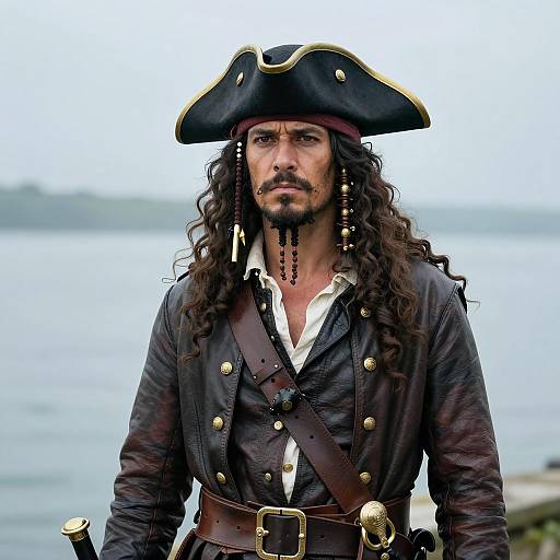 Authentic Pirate Portrait by the Water