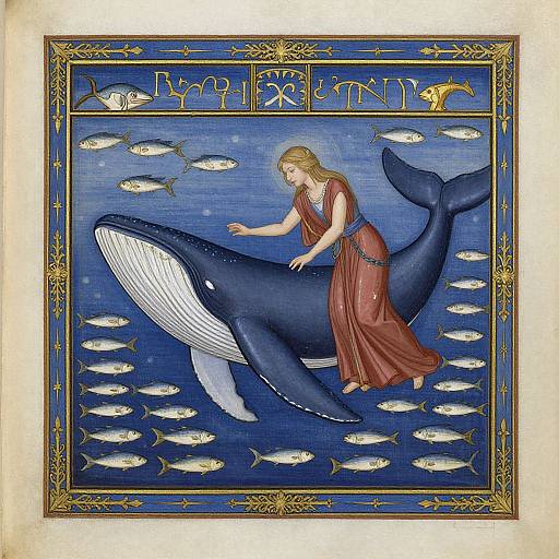 Medieval Manuscript Whale Encounter