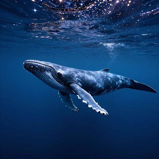 Majestic Whale in Cosmic Expanse