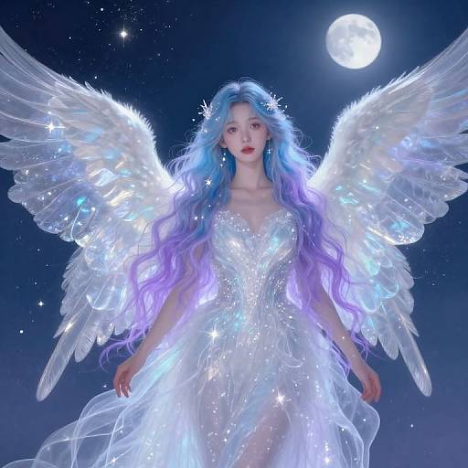 Ethereal Celestial Being at Night