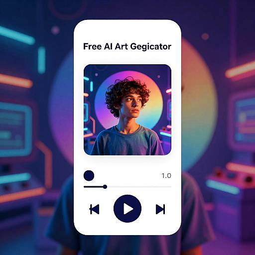 Cyberpunk AI Art Generator UI