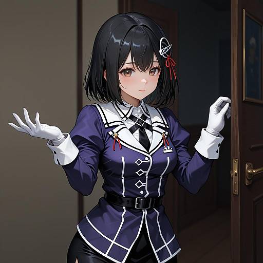 Illustration of Haguro kai ni (kancolle), kantai collection in the style of Lazyprocrastinator