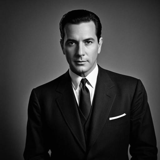 1950s Classic Dark Suit Portrait