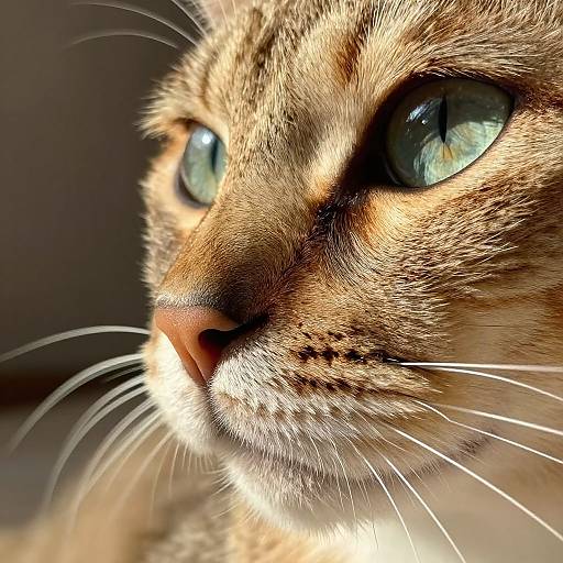 Macro Side Profile of Cat Nose