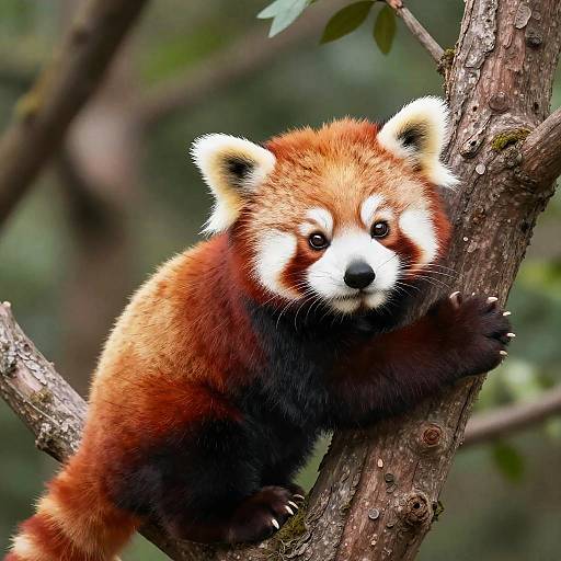 Charming Baby Red Panda Illustration