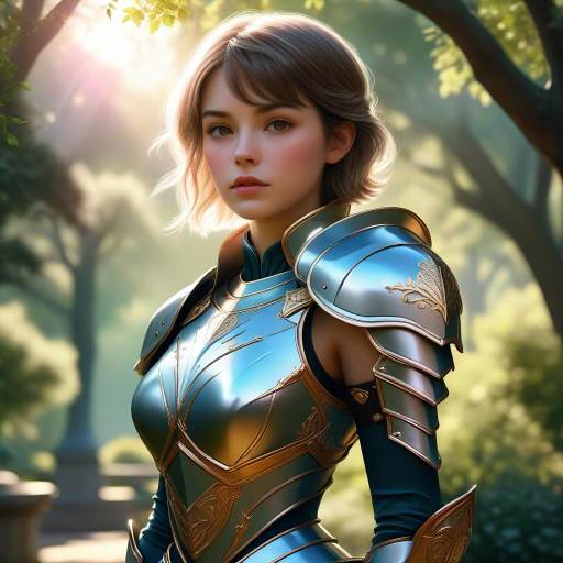 Fantasy Warrior Woman in Park Setting