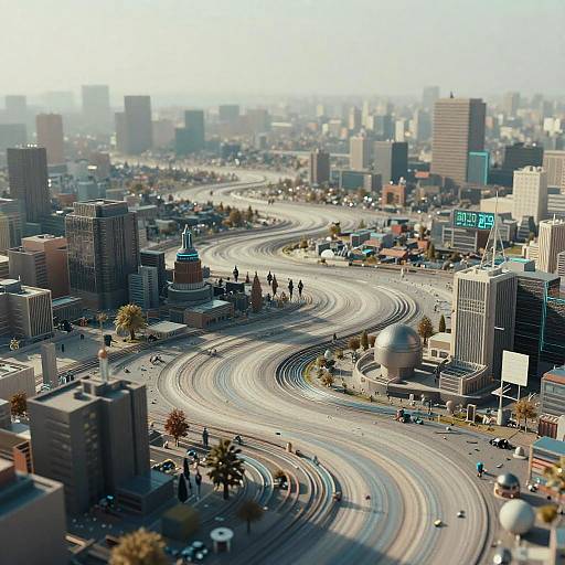 Surreal AI-Driven Cybernetic Landscape