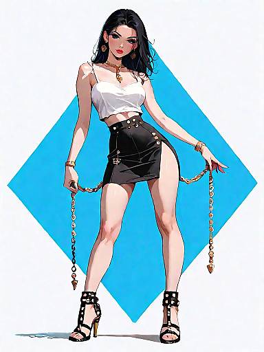 Stylish Woman in Chic Black Ensemble