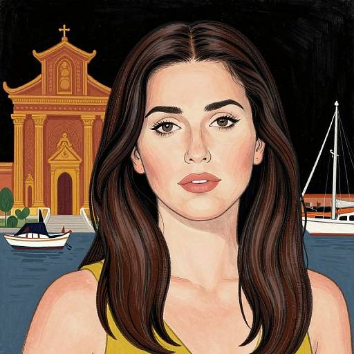 Surreal Marina Abramovic Line Drawing