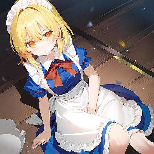 Illustration of Mugetsu (touhou), touhou in the style of Mvv