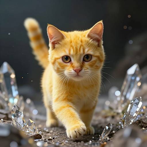 Intricate Yellow Cat Fantasy Portrait