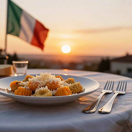 Italian Table at Sunset Feast