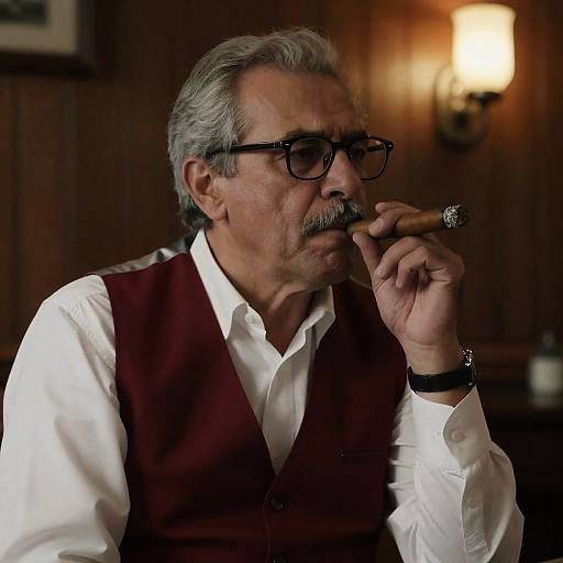 Intense Portrait of a Middle-Aged Man