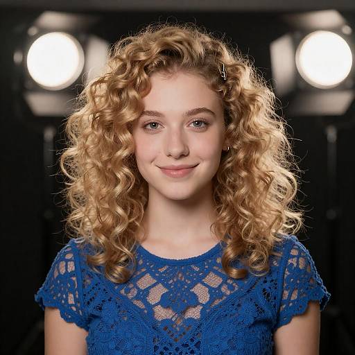 Bright Portrait of Young Woman Smiling