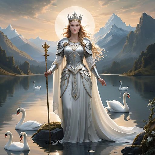 Regal Depiction of Goddess Freyja Regal Depiction of Goddess Freyja