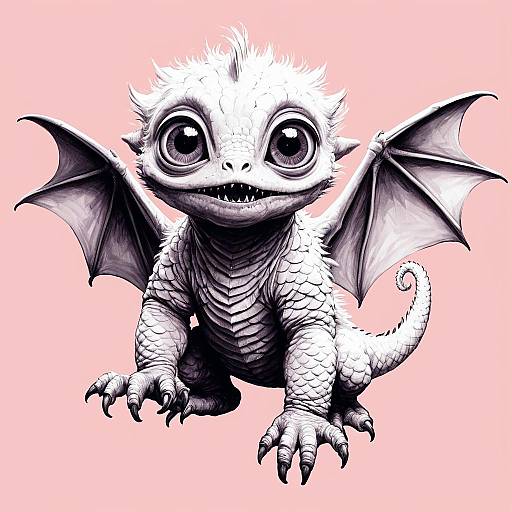 Cute Baby Dragon Illustration