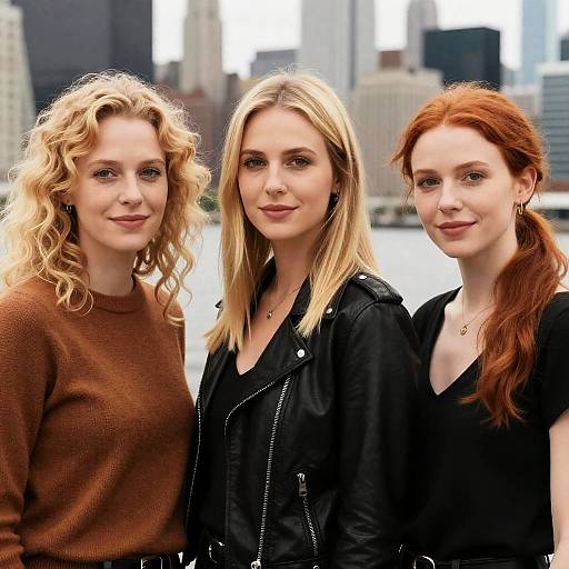 Urban Portrait of Three Stylish Women