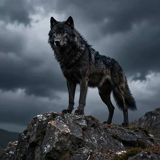 Black Wolf Shadowy Guardian Symbolism