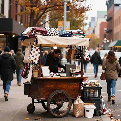 Trash Polka Art Autumn Street Sale