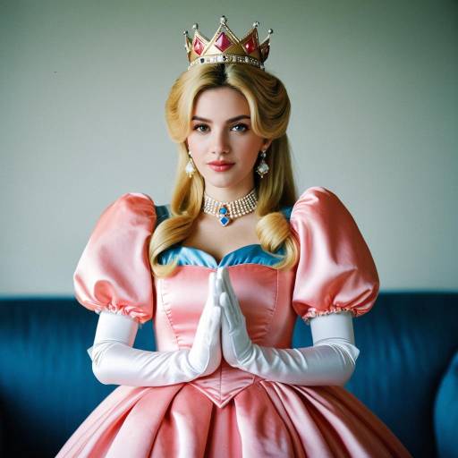 Young woman in princess costume with crown