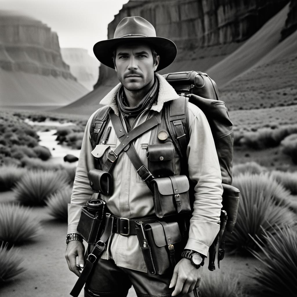 Rugged Explorer Analog Portrait Photography