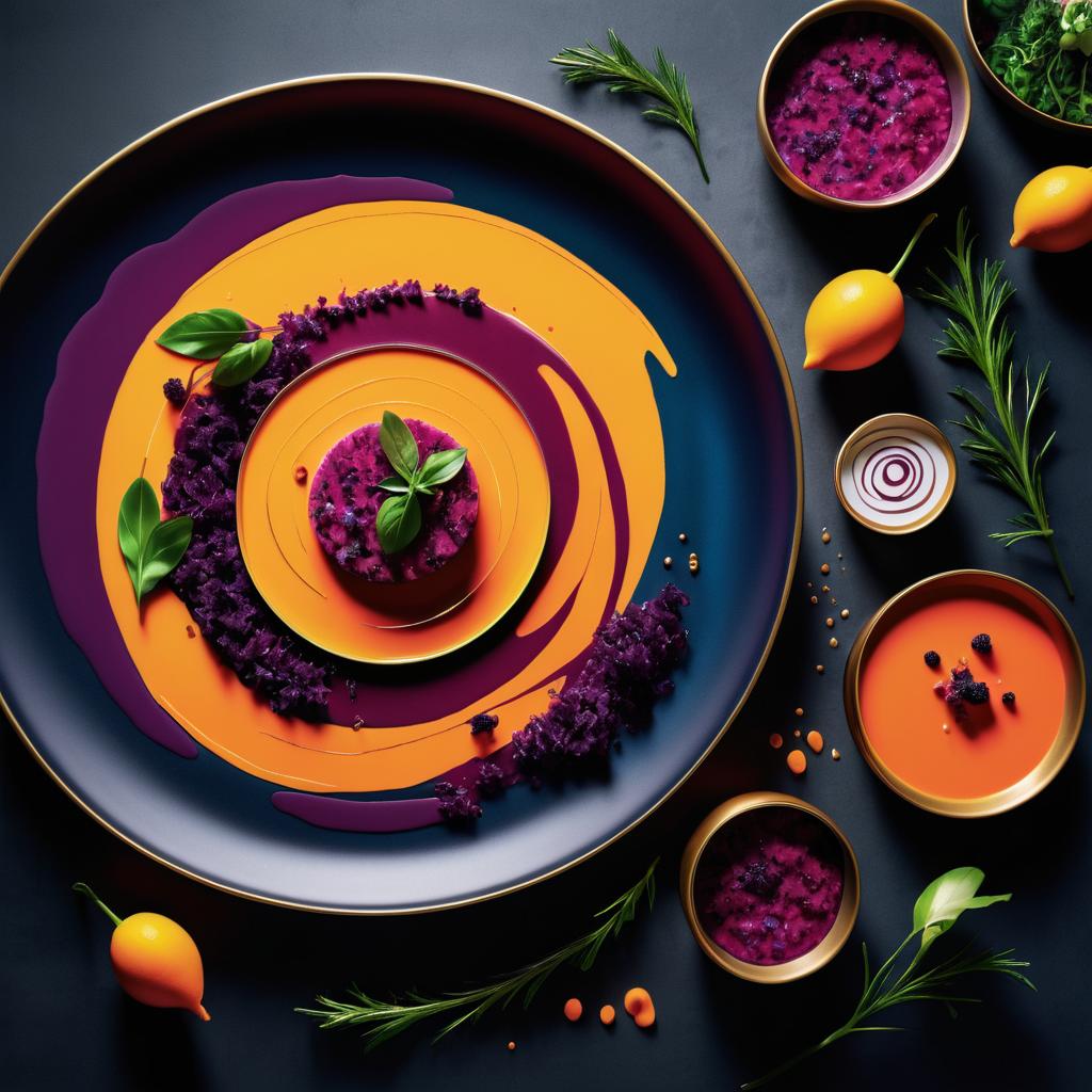 Luxurious Gourmet Dish Magazine Spread