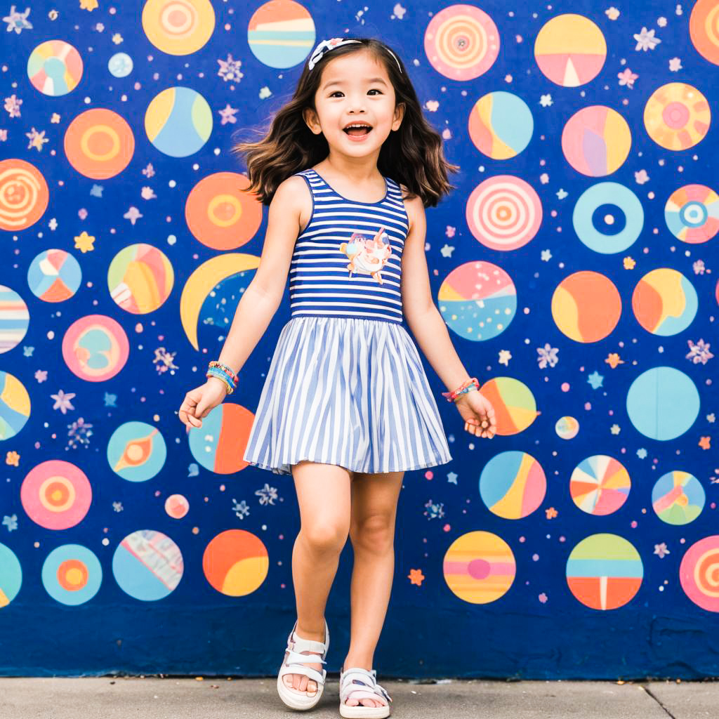 Kawaii Style: Playful Young Girl