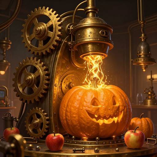 Steampunk Fatmaker Pumping Golden Energy