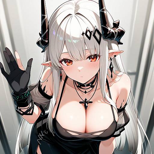 Illustration of Mudrock (obsidian) (arknights), arknights in the style of Hato haru